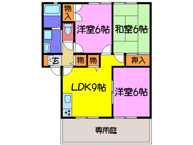 サニーコート岡崎の物件間取画像