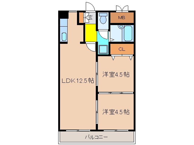 ヴィラ本山の物件間取画像