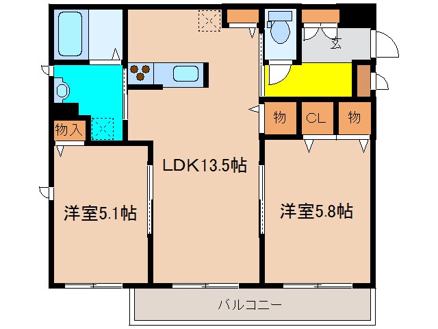 ヒルズグレースの物件間取画像