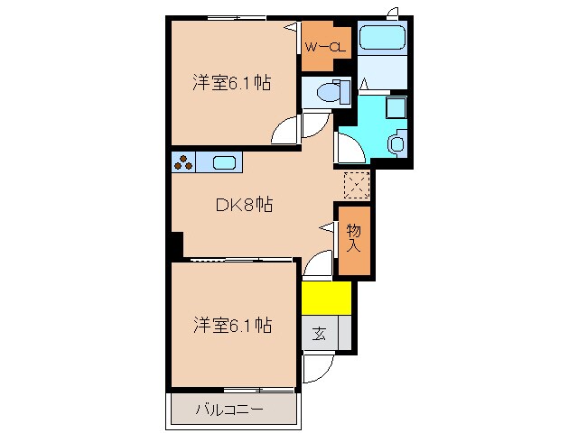 サンカルティエグランの物件間取画像