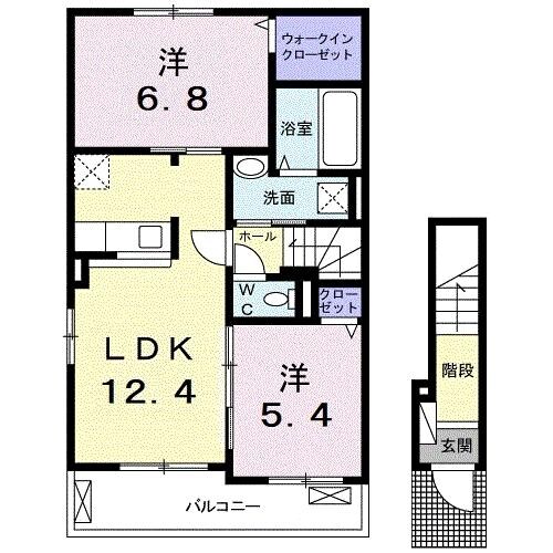 山田町下谷上ルタンアパートの物件間取画像