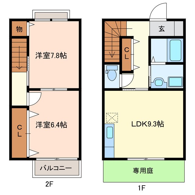 エランドール袋井の物件間取画像