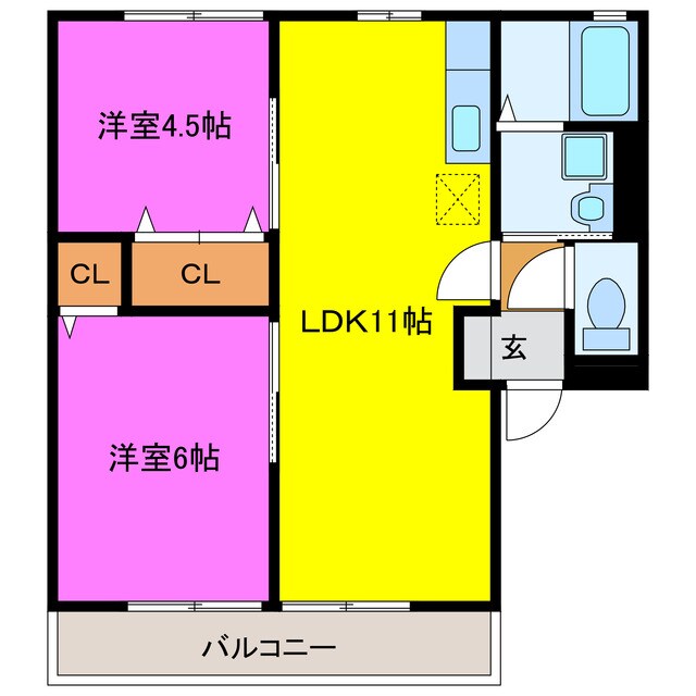 グランシャリオⅡの物件間取画像