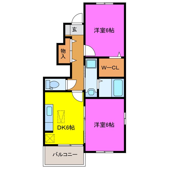 フジノⅡの物件間取画像