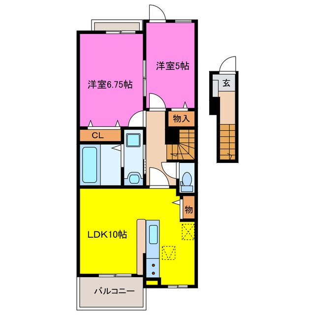 メゾン八番館の物件間取画像