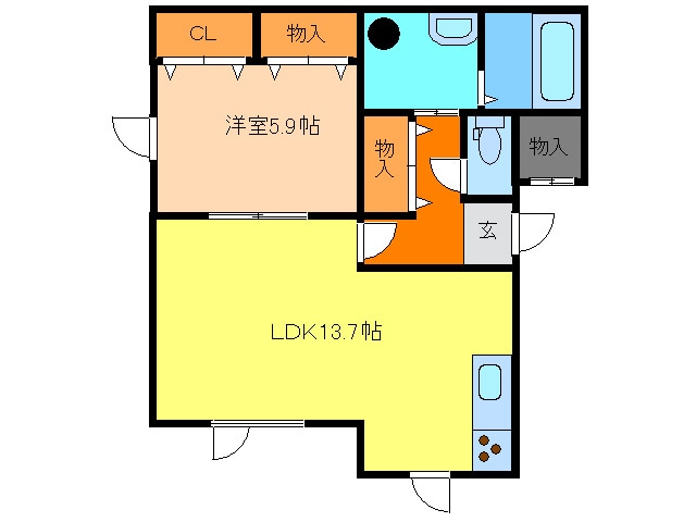 ｅｃｏａ島松Ⅰの物件間取画像