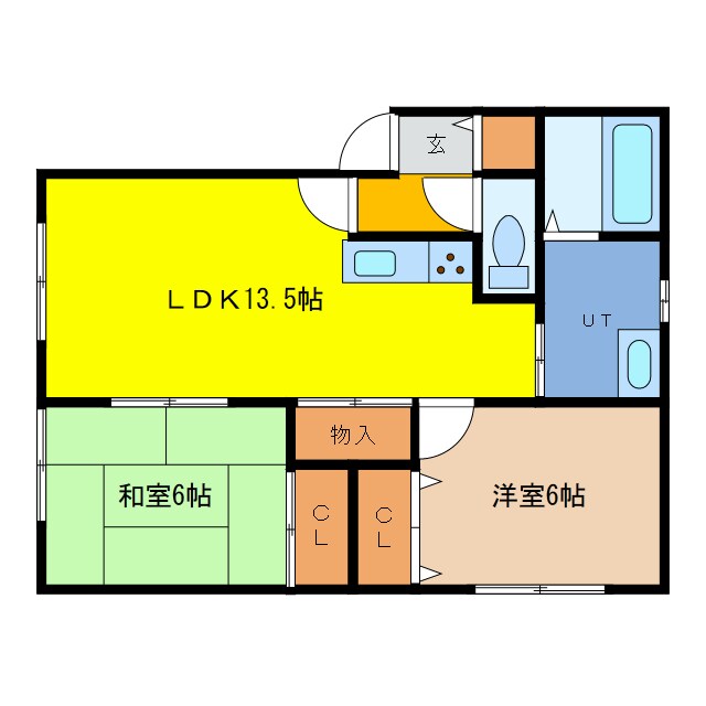 ポプリ北栄の物件間取画像