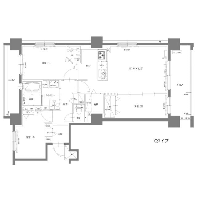 Central Residence PORTOMの物件間取画像