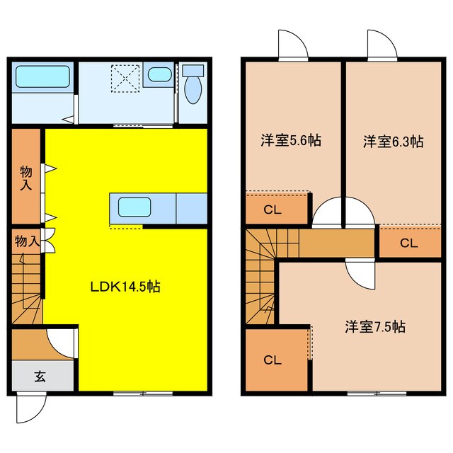 リビエ朝日の物件間取画像