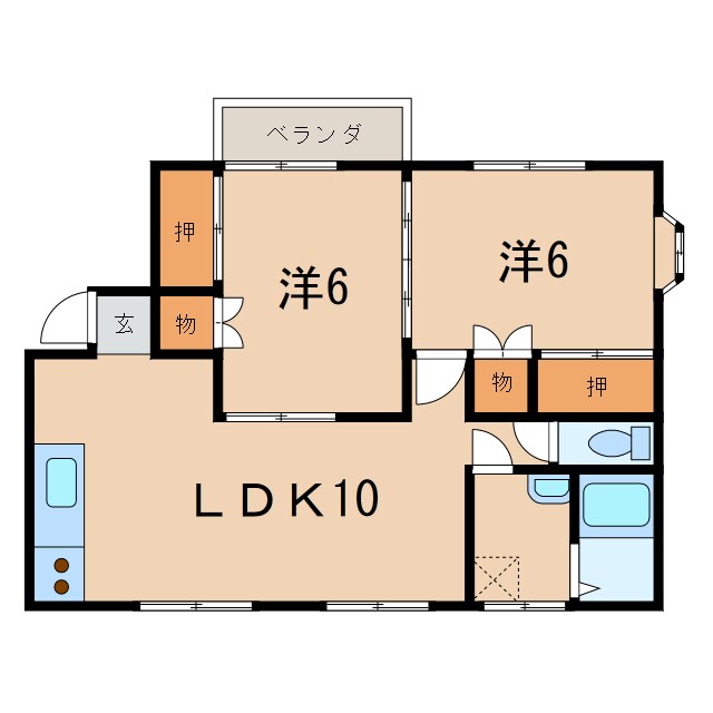 コーポさくら　1号棟の物件間取画像