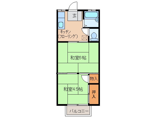 旭ハイツの物件間取画像