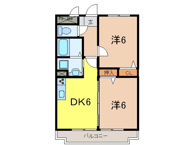 サンリッチあけぼのⅡの物件間取画像