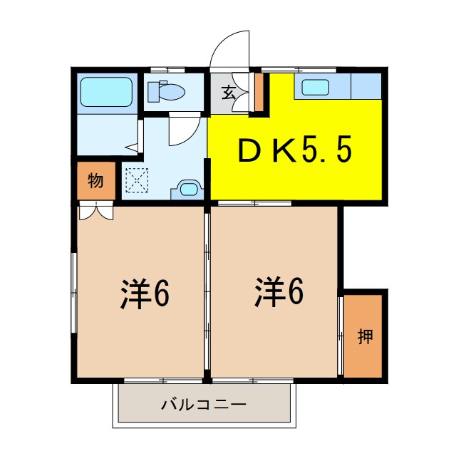 コーポちばの物件間取画像