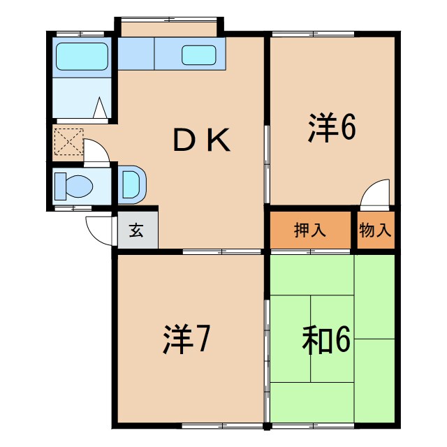 アネックス早川Aの物件間取画像