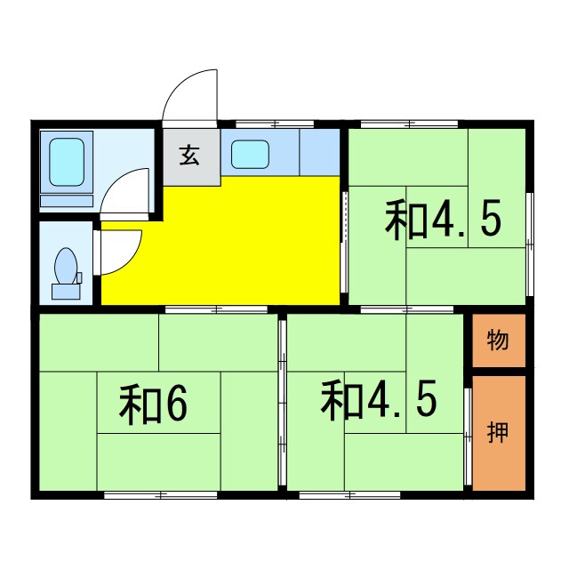 志田アパートＡ棟の物件間取画像