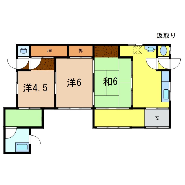 西條住宅6-20の物件間取画像