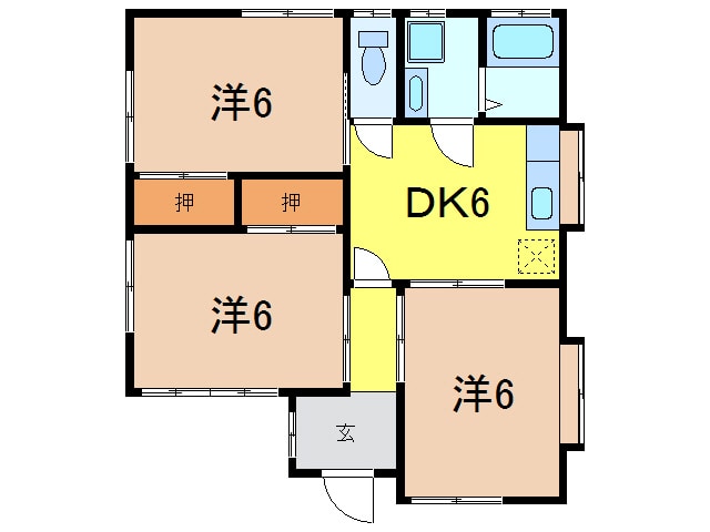 小野寺住宅 2-15の物件間取画像