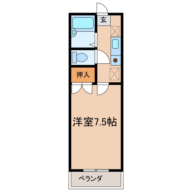 あいらんど花繰　A棟の物件間取画像