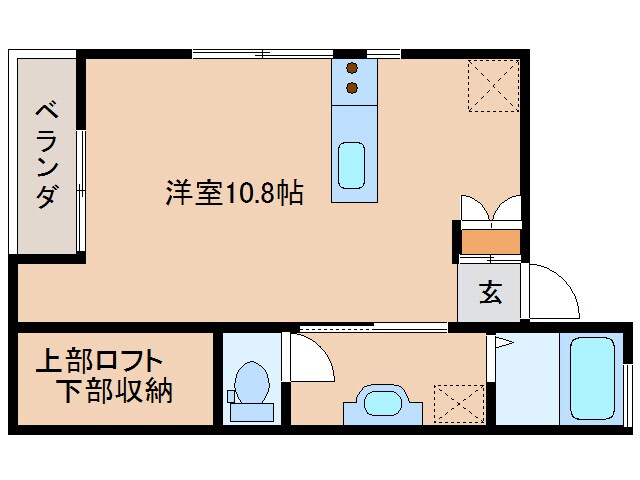 ラパン郡元D棟の物件間取画像