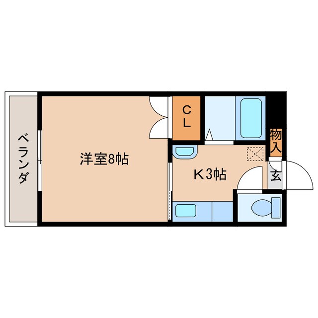 三股駅 徒歩35分 2階の物件間取画像