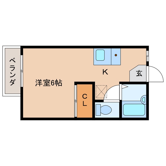 クレストコートAの物件間取画像