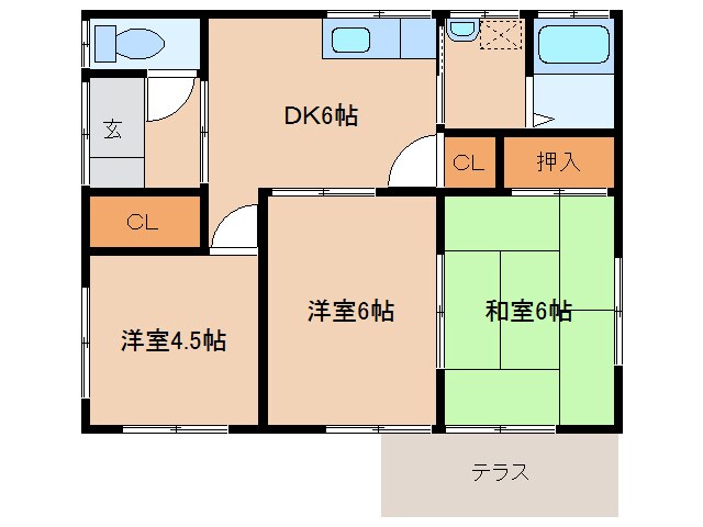 クレール久保原の物件間取画像