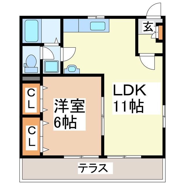 ファミール濱田Ｂの物件間取画像