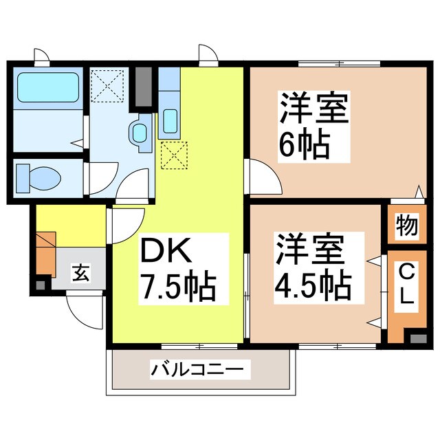 シュティル鏡Ｂの物件間取画像