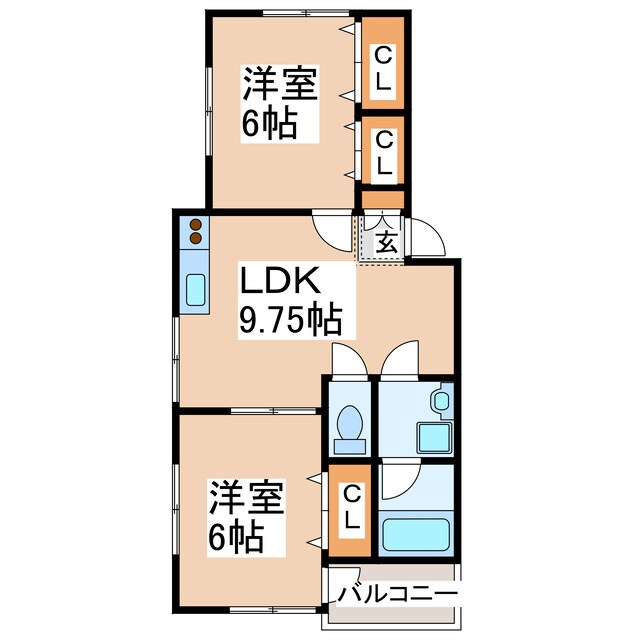 フローラルハイツ新町の物件間取画像