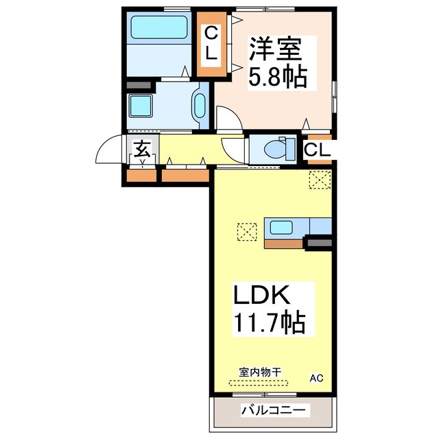 ライジングサンⅢの物件間取画像