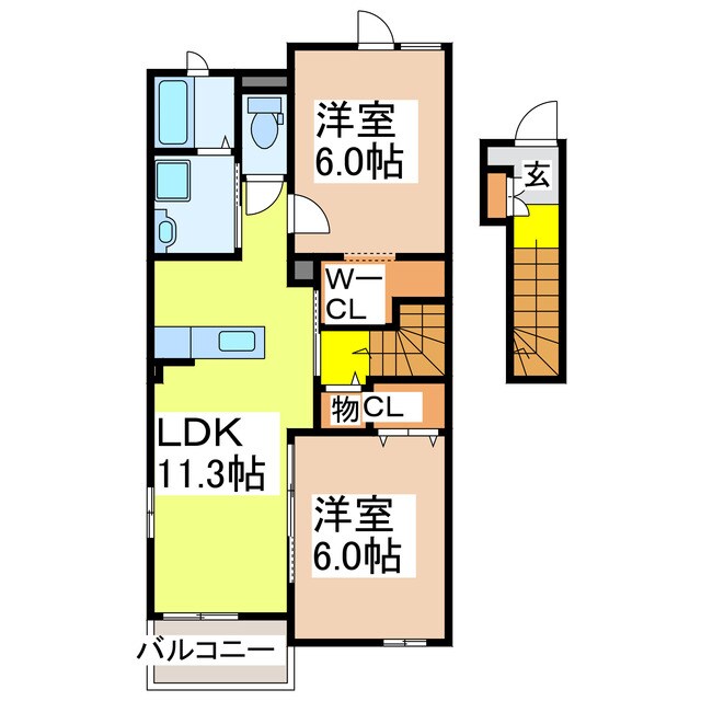 サンシャイン桜Ⅰの物件間取画像