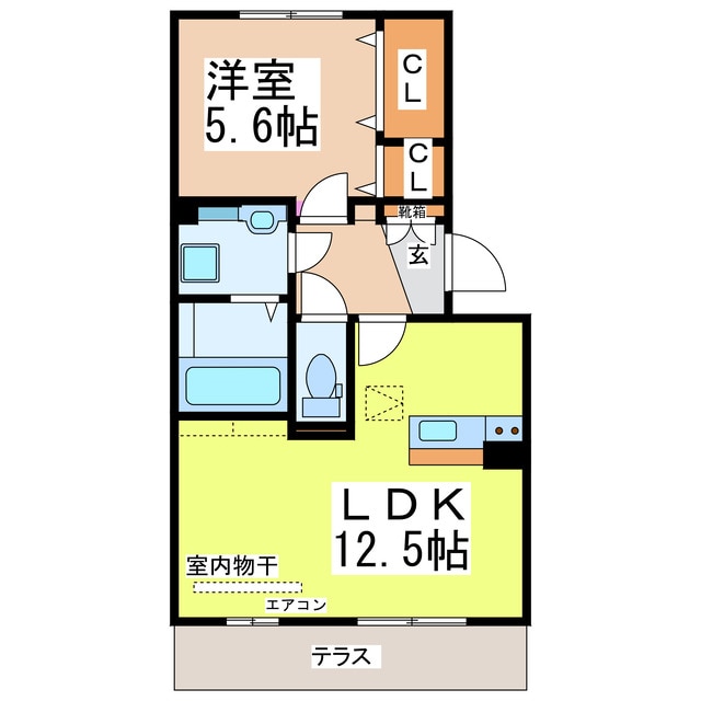 レーヴ新地の物件間取画像