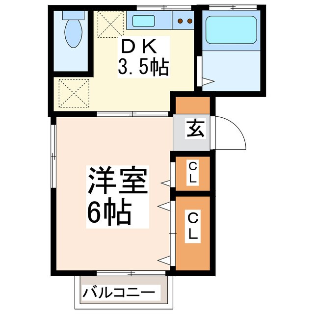 フローラルハイツ海士江２番館の物件間取画像