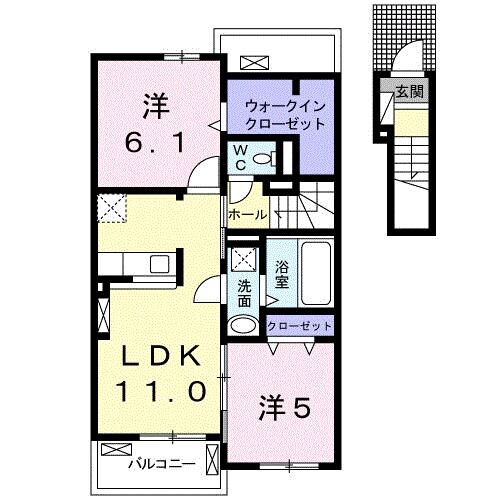 アンソレイユⅠの物件間取画像