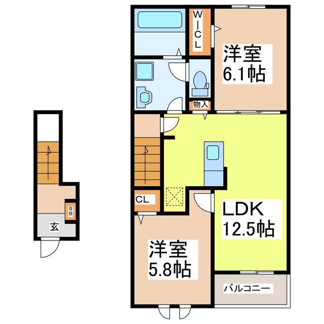 カーサ　プラシードⅡの物件間取画像