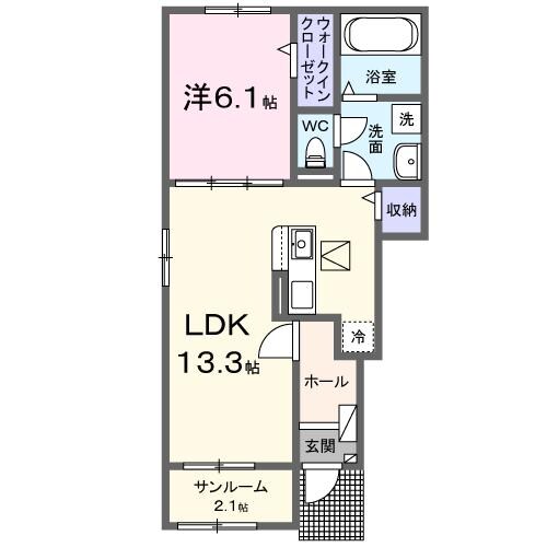 キャッスルラピュタCの物件間取画像