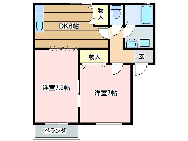 アーバンコートⅠの物件間取画像