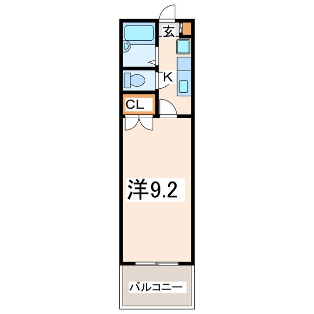 リヴィング若葉の物件間取画像