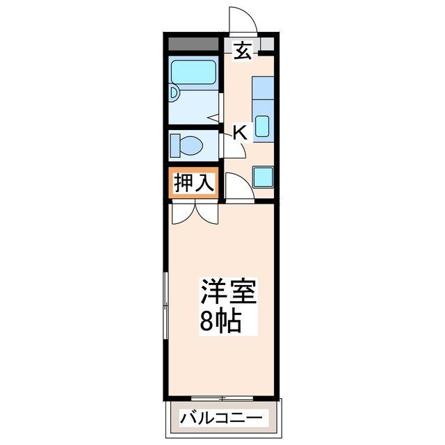 動植物園入口駅 徒歩3分 2階の物件間取画像