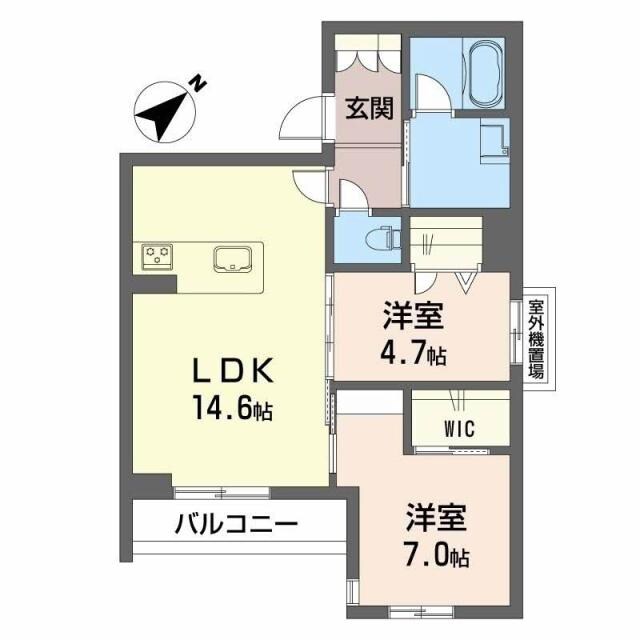 東海学園前駅 徒歩17分 2階の物件間取画像