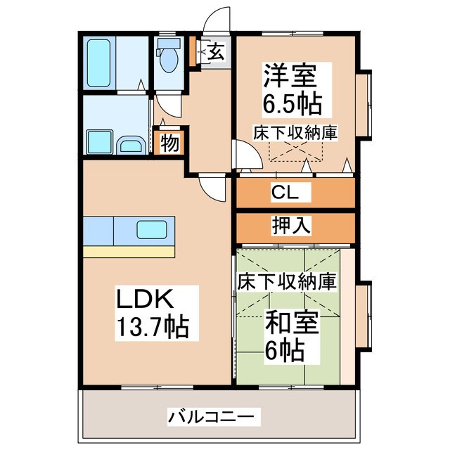 ルネスリヴェールの物件間取画像