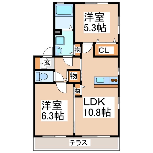 ブランハイムⅡ・Ⅲの物件間取画像