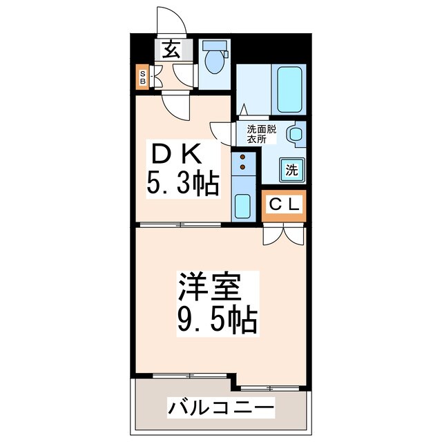 健軍校前駅 徒歩1分 2階の物件間取画像