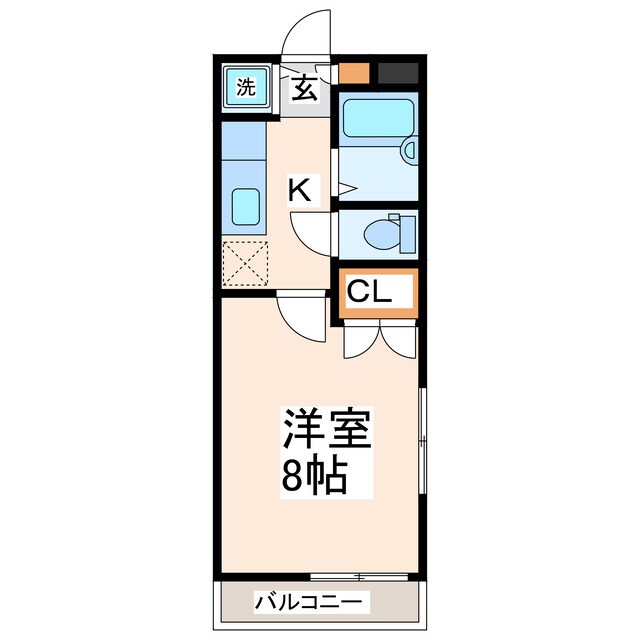 湖東町 徒歩3分 2階の物件間取画像