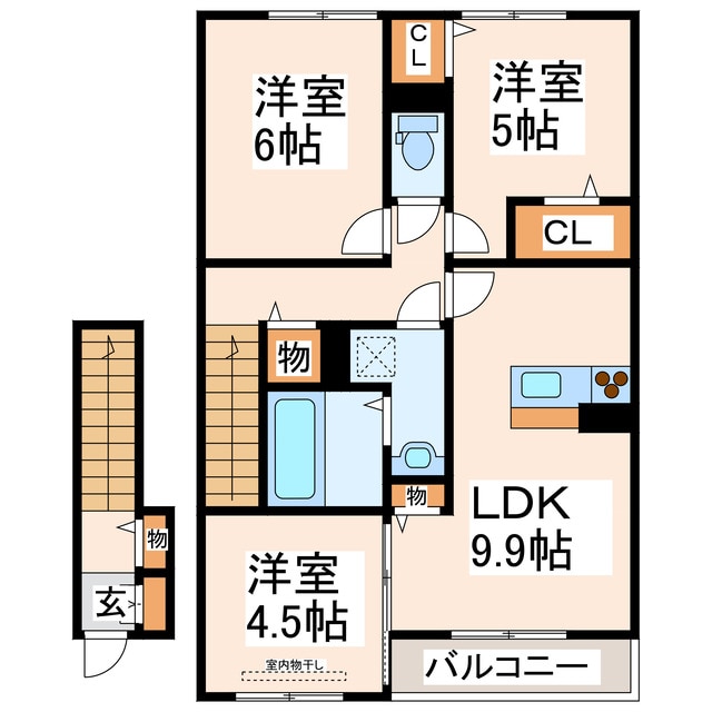 ルミエール（益城）の物件間取画像