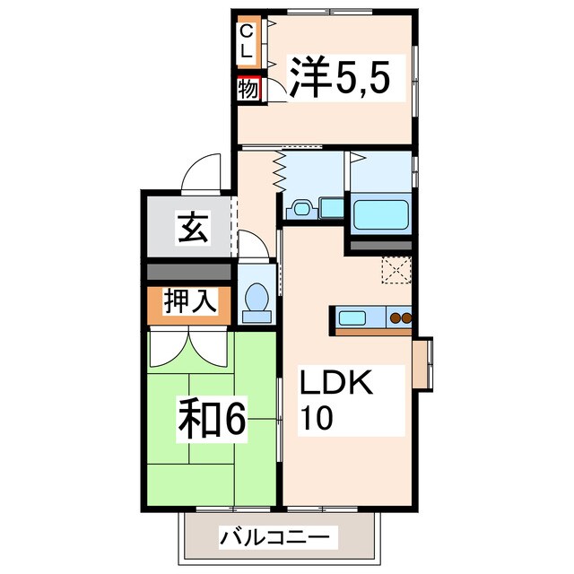 ディアス北門前の物件間取画像