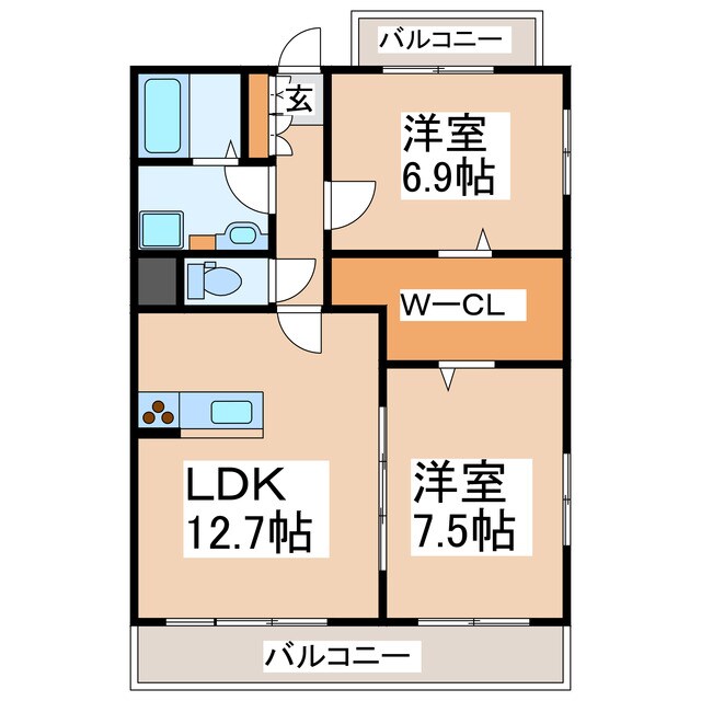 Spring長嶺南の物件間取画像