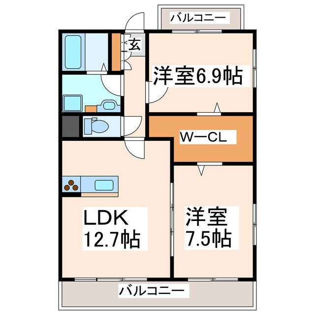 Spring長嶺南の物件間取画像