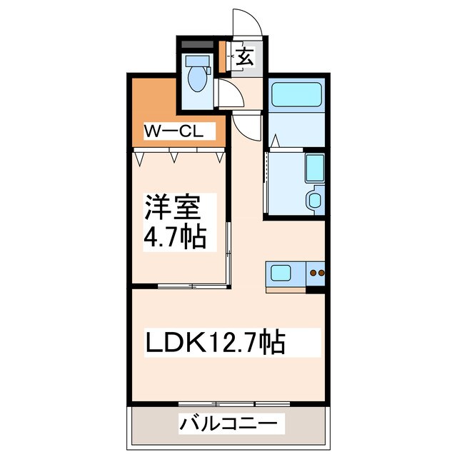 長嶺団地 徒歩5分 3階の物件間取画像