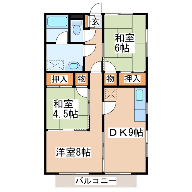 ハイムリバティの物件間取画像